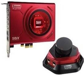 Creative Sound Blaster ZX SBX PCIE Gaming Sound Card with Audio Control Module
