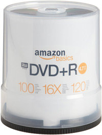 Vitesse d'écriture jusqu'à 16x. Capacité de 4,7 Go soit jusqu'à 2 heures de vidéo.