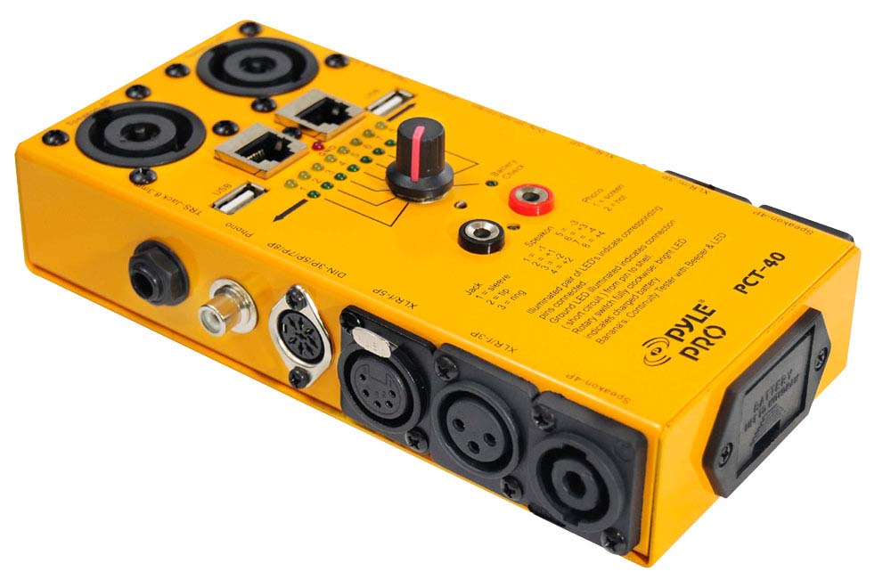 PylePro PCT40 12 Plug Pro Audio Cable Tester Musical