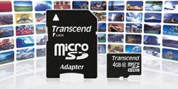 Transcend microSDHC card stores countless hours of music or thousands of photos