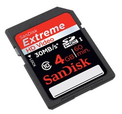 SanDisk Extreme SDHC Memory Card