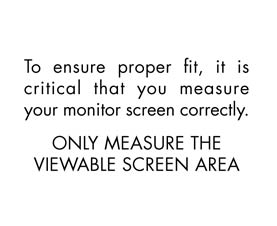 Fellowes Privacy Filter Widescreen Size Chart