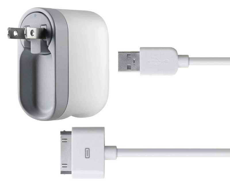 Belkin Swivel AC Travel Home Charger for Apple iPhone 4S 4 3GS iPod 4 ft cable eBay