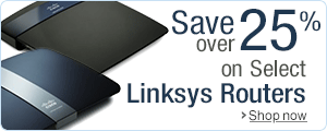Save over 25% on Select Linksys Routers