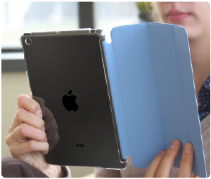 The specially designed clear, protective case allows for full function of your iPad mini Smart Cover.