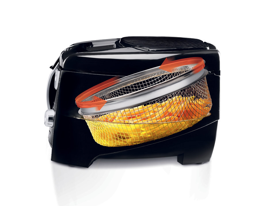 DeLonghi D28313UXBK Roto Deep Fryer, Black/Silver Kitchen