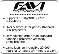 FAVI Entertainment RIOHD-LED-2 Mini Projector