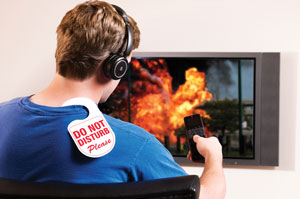 This is a picture of someone using the AWD205 to game