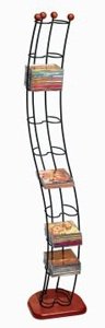 Wood base adds stability and style