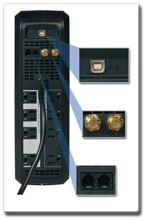 USB Port and Coaxial and Tel/DSL Surge Suppression