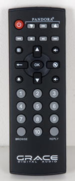 Remote included with the Grace Digital Allegro Wi-Fi Radio Remote included with the Grace Digital Allegro Wi-Fi Radio