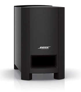 The Acoustimass module works in concert with the small speakers to deliver the full range of home theater sound