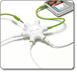Belkin RockStar 5-Way 3.5-mm Headphone Splitter (White)