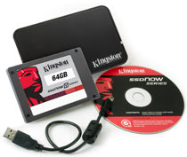 Kingston SSDNow V Series 64 GB SATA 3 GB/s 2.5-Inch Solid State Drive with Notebook Upgrade Kit Bundle SNV425-S2BN/64GB