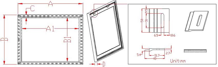 ezFrame Dimensions