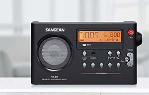 Radio Portable Sangean PR-D7 Noire - AM/FM Numérique - Écran LCD 3.3" - Alimentation Piles AA
