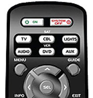 The URC-A6 Component buttons