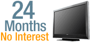 24 month financing on select HDTVs