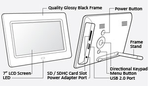 Aluratek ADPF07SF Digital Photo Frame