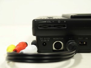 Connect A/V cable to the A/V jack on AXN-6979