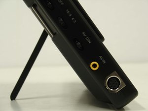 Locate monitor port on the side-panel of AXN-6979&rsquo;s second monitor