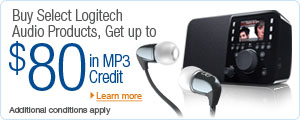 Get up to $80 in MP3 Credit with Select Logitech Products