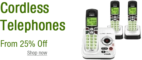 Cordless Telephones From 25% Off