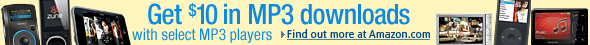 Get $10 in MP3 Downloads from Amazon MP3 with Select MP3 Players at Amazon.com