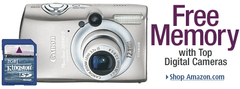 Free Memory with Select Digital Cameras