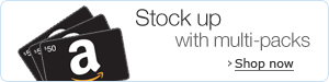 Stock up on Amazon.com Gift Cards