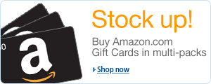 Buy multi-packs of Amazon.com Gift Cards