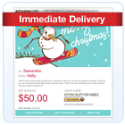 E-mail a gift card