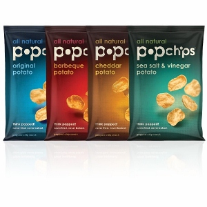 Four assorted popchips flavors flavors