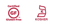 Certified Gluten Free and Kosher.