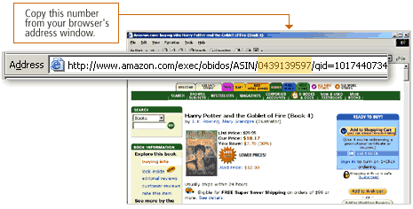  Copy the number that appears after the word "ASIN" in your browser's address window