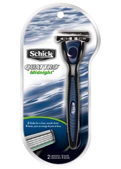 Schick Quattro for Men Midnight Razor (1-Pack) Product Shot