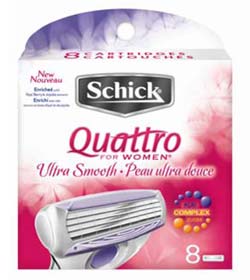 Schick Quattro for Women UltraSmooth Refill Cartridges, 8 Cartridges (1-Pack) Product Shot
