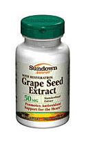 Sundown Naturals Grape Seed Extract 50 mg (60 Capsules)
