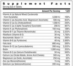 RejuvenAge 40+ Multi Supplement Facts