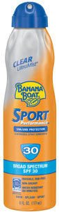 Banana Boat UltraMist Sport Performance Clear Spray Sunscreen SPF 30, 6 fluid ounces Product Shot