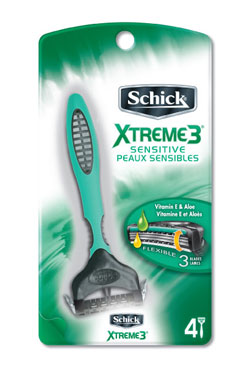Schick Xtreme3 Men's Sensitive Razor, 4 Razors (2-Pack) Product Shot