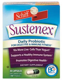 Schiff Sustenex Probiotic Digestive Support Capsules Product Shot