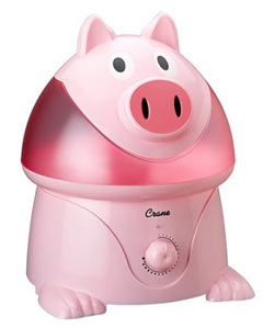 Crane Ultrasonic Cool Mist Humidifier, Pig (1 Gallon)