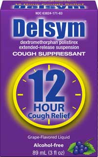 Delsym Adult Cough Suppressant Grape with Dosage Cup (3 Fluid Ounces, Pack of 2) Product Shot