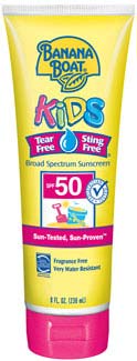 Banana Boat Kids Sunblock Tear-Free Lotion SPF 50, 8 fluid ounces Product Shot