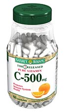 Nature's Bounty Pure Vitamin C-500 mg Time Released (100 Capsules)