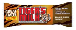 Schiff Tiger's Milk Nutrition Bar, Peanut Butter Crunch 1.23-Ounce Bars in 24-Count Boxes Product Shot