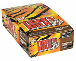 Schiff Tiger's Milk Nutrition Bar, Peanut Butter Crunch 1.23-Ounce Bars in 24-Count Boxes Product Shot