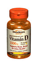 Sundown Naturals Vitamin D-1,000 IU (100 Softgels)