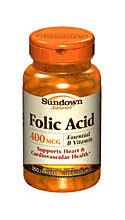 Sundown Naturals Folic Acid 400 mcg (250 Tablets)